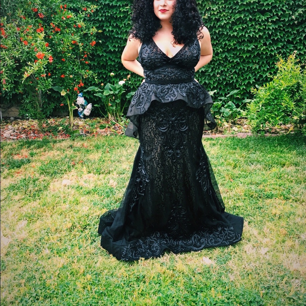 Black Andrea and Leo couture dress